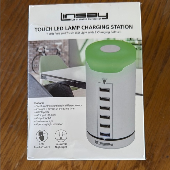 Other - Linsay Touch LED Lamp Charging Station